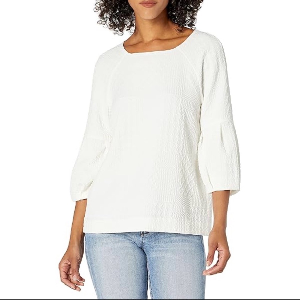 Calvin Klein Collection White Scoop Neck Sweater